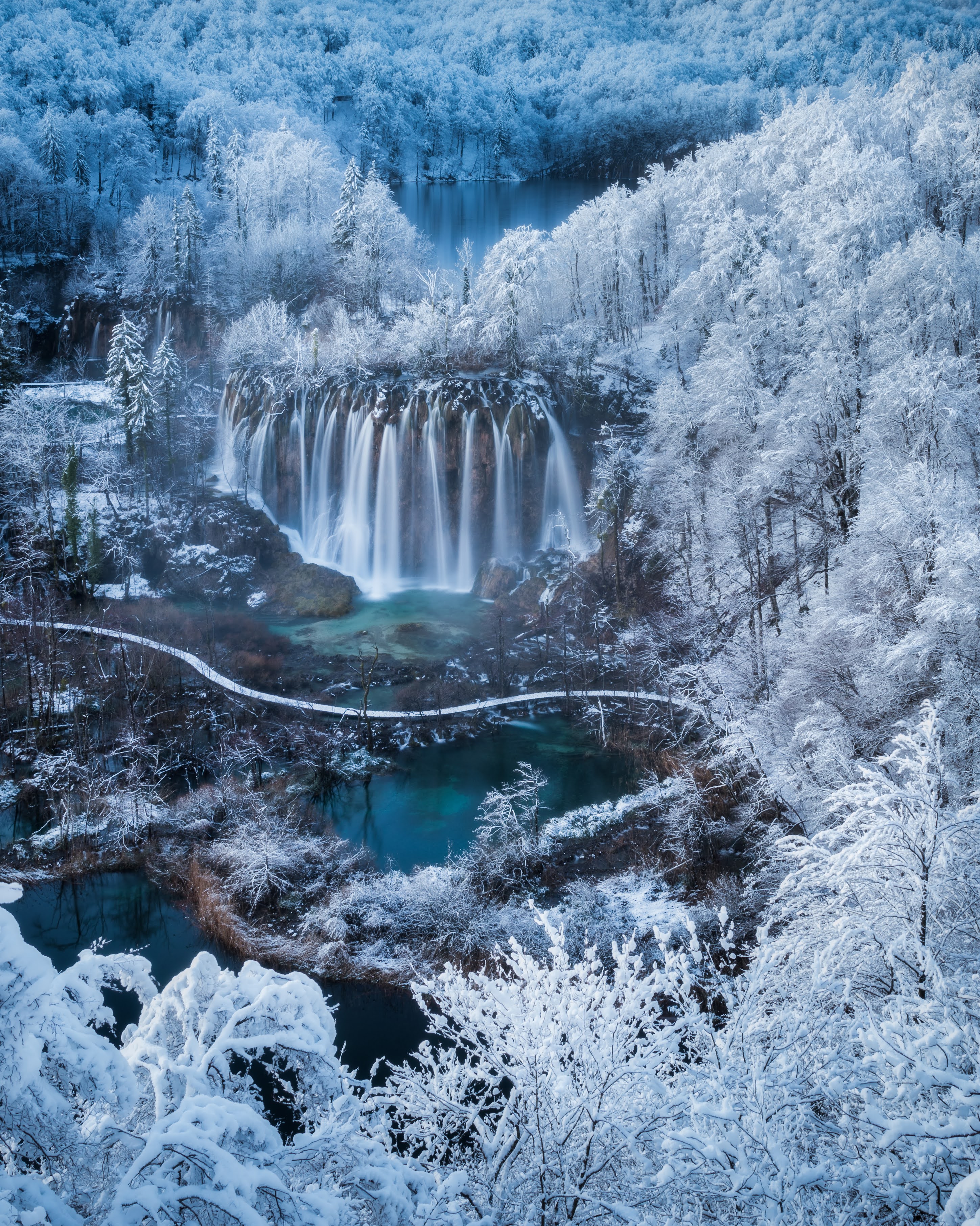 Winter Snowshoeing at Plitvice Lakes