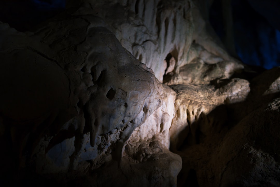 Underground cave with stalactites and stalagmites